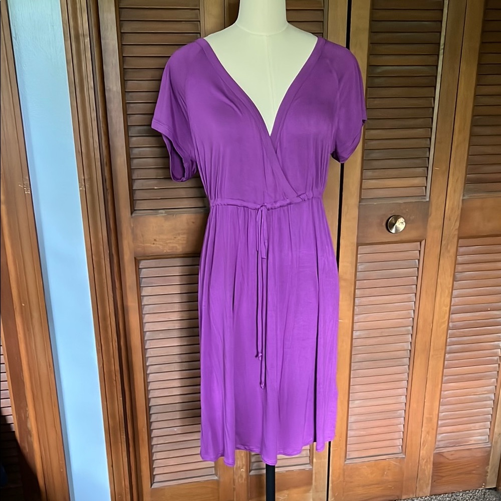 Nicole Miller Purple Wrap Dress